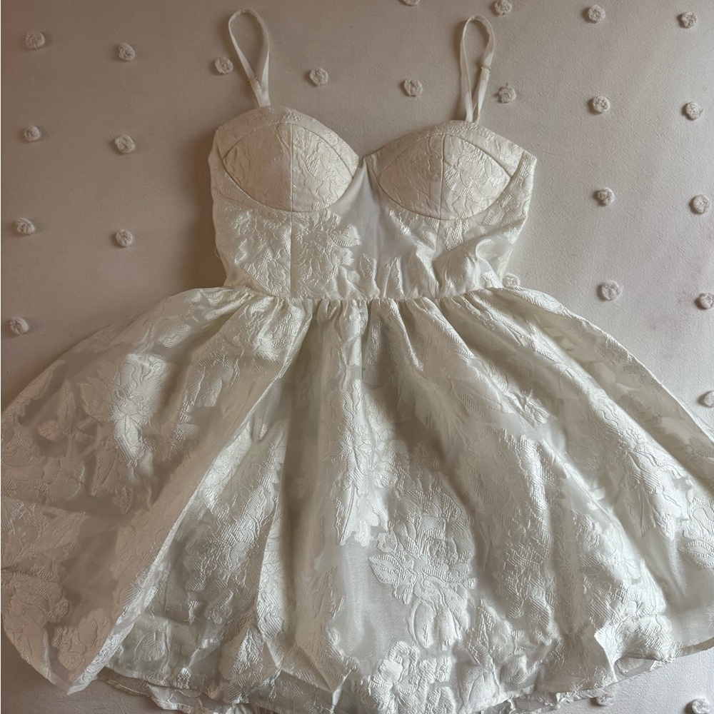 Showpo white floral dress